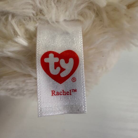 TY Beanie Rachel Lamb Plush 9” Cream Stuffed Animal Soft Cuddly Toy EUC - Picture 6 of 6